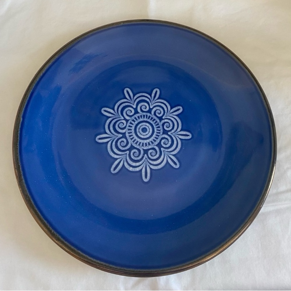 Medallion Blue Dinner Plate Home Essentials